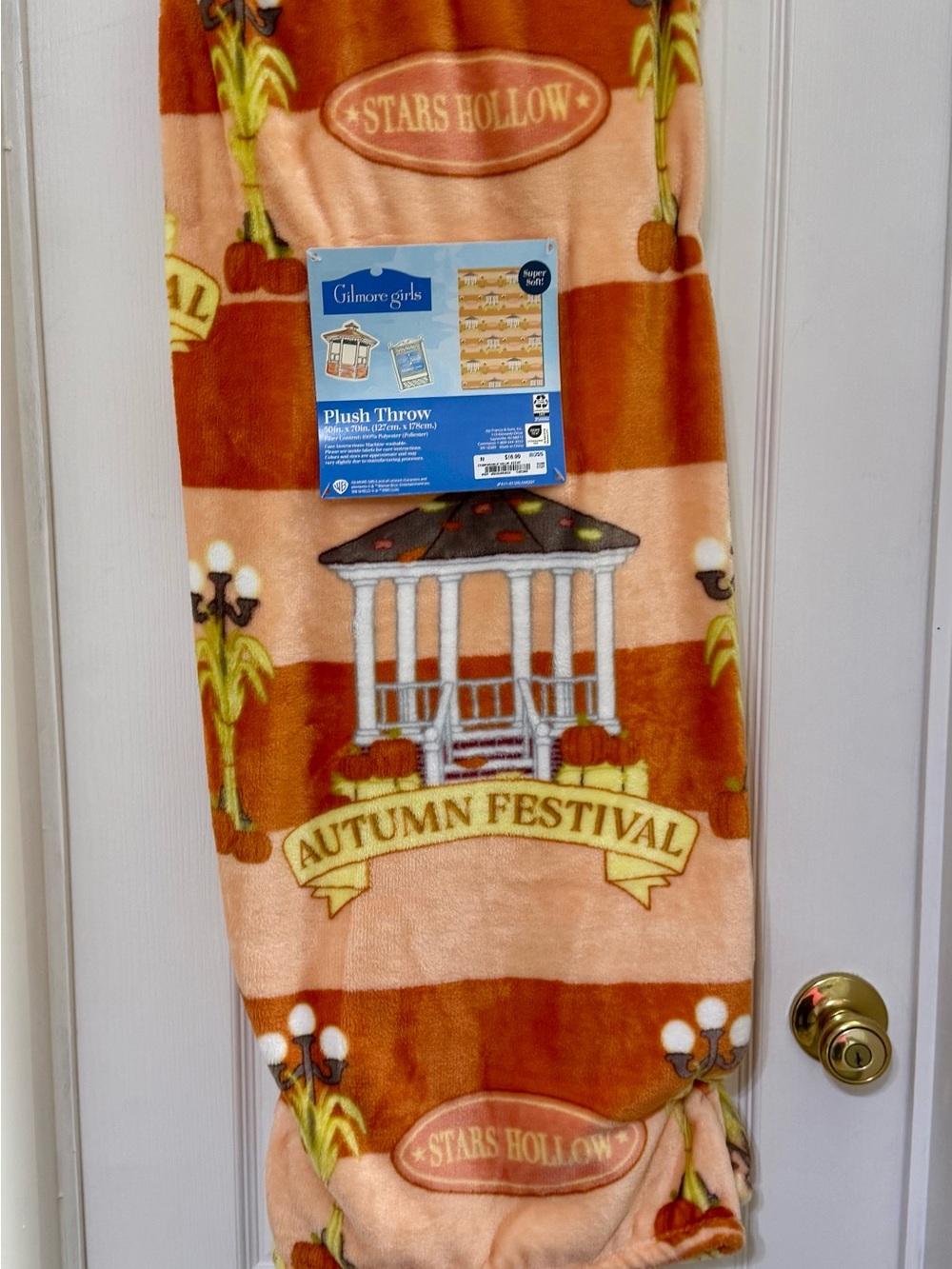 Gilmore Girls plush Throw Blanket - Autumn Festival Orange